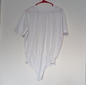 SPANX White Bodysuit Tee